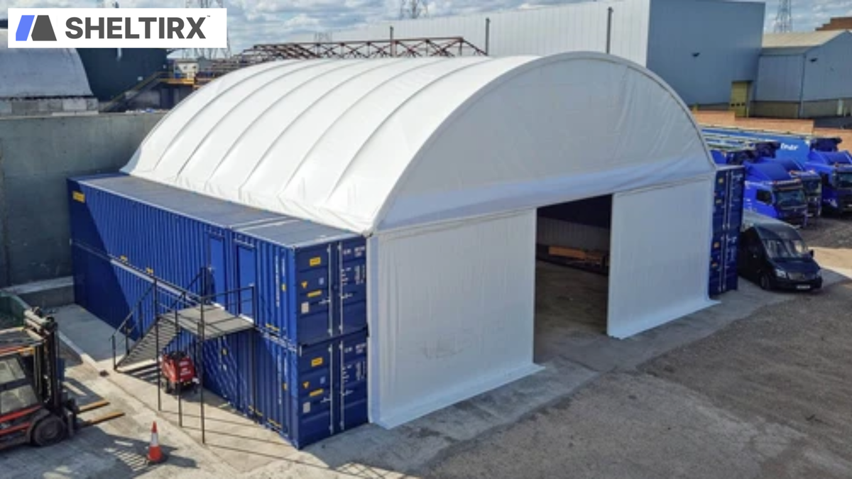 CONTAINER FABRIC BUILDING STORAGE SOLUTION